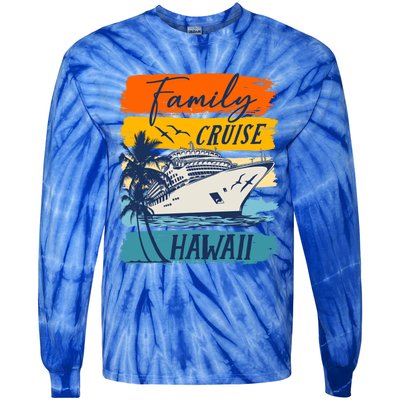 Aloha Hawaii Family Cruise Vacation Trip Cool Gift Tie-Dye Long Sleeve Shirt