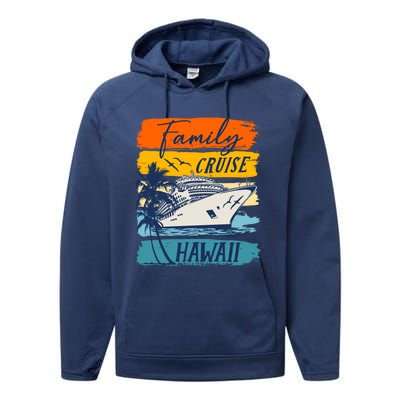 Aloha Hawaii Family Cruise Vacation Trip Cool Gift Performance Fleece Hoodie