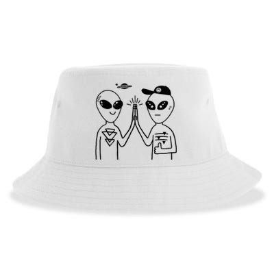 Alien High Five Sustainable Bucket Hat