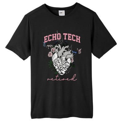 Anatomical Heart Floral Echo Tech Retired Cardiac Sonography Tall Fusion ChromaSoft Performance T-Shirt