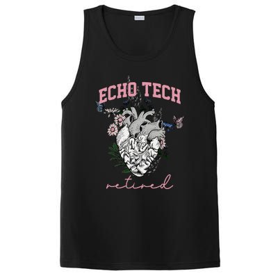 Anatomical Heart Floral Echo Tech Retired Cardiac Sonography PosiCharge Competitor Tank