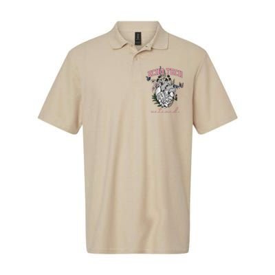 Anatomical Heart Floral Echo Tech Retired Cardiac Sonography Softstyle Adult Sport Polo