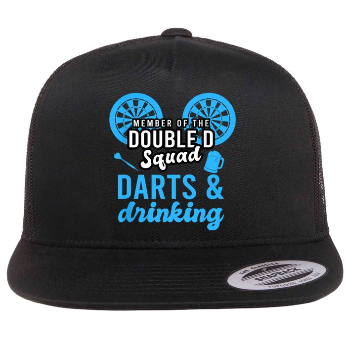 Adult Humor For Dart Player In Pub Funny Dart Flat Bill Trucker Hat