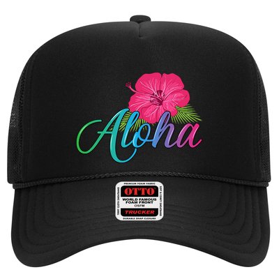Aloha Hawaii From The Island Feel The Aloha Flower Trucker Hat