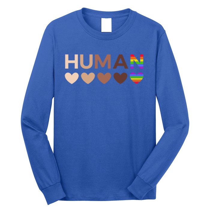 Allinclusive Hearts For Blm Racial Justice And Hu Equality Meaningful Gift Long Sleeve Shirt