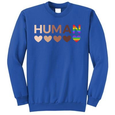 Allinclusive Hearts For Blm Racial Justice And Hu Equality Meaningful Gift Sweatshirt