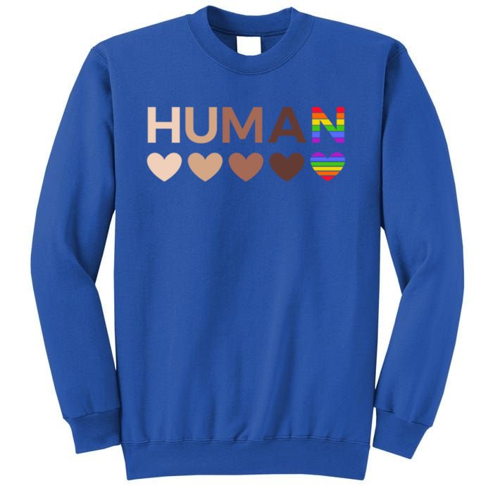 Allinclusive Hearts For Blm Racial Justice And Hu Equality Meaningful Gift Sweatshirt