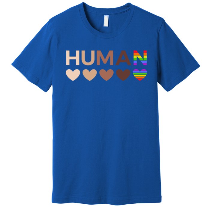 Allinclusive Hearts For Blm Racial Justice And Hu Equality Meaningful Gift Premium T-Shirt