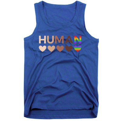 Allinclusive Hearts For Blm Racial Justice And Hu Equality Meaningful Gift Tank Top