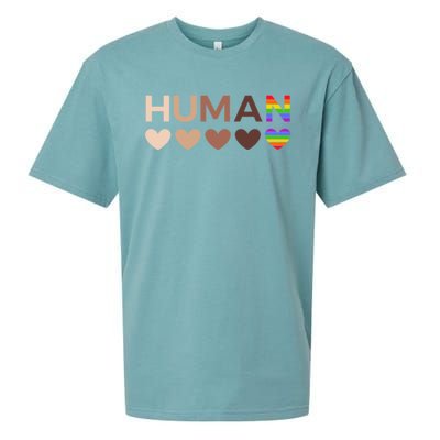 Allinclusive Hearts For Blm Racial Justice And Hu Equality Meaningful Gift Sueded Cloud Jersey T-Shirt