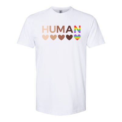 Allinclusive Hearts For Blm Racial Justice And Hu Equality Meaningful Gift Softstyle CVC T-Shirt