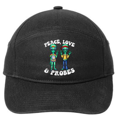 Alien Humor Funny Alien Lover Funny UFO Believe In Alien 7-Panel Snapback Hat