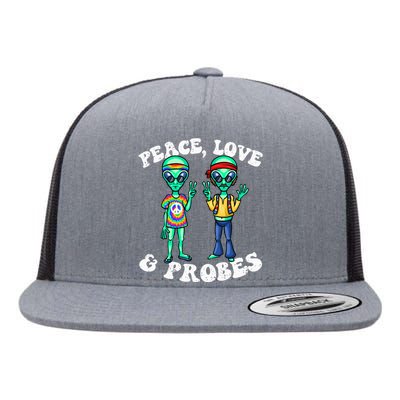 Alien Humor Funny Alien Lover Funny UFO Believe In Alien Flat Bill Trucker Hat