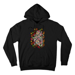 Anatomical Heart Fall Leaves Medical White Word Cloud Art Hoodie