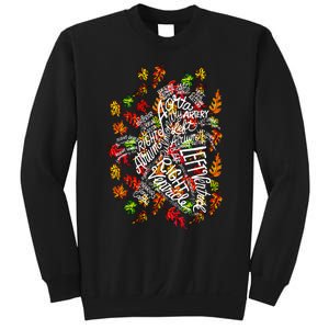 Anatomical Heart Fall Leaves Medical White Word Cloud Art Sweatshirt