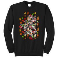 Anatomical Heart Fall Leaves Medical White Word Cloud Art Tall Sweatshirt