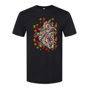 Anatomical Heart Fall Leaves Medical White Word Cloud Art Softstyle CVC T-Shirt