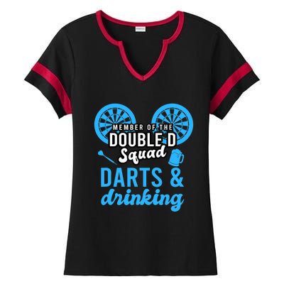 Adult humor for dart player in pub funny dart Ladies Halftime Notch Neck Tee