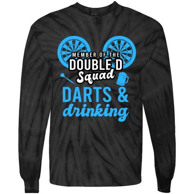 Adult humor for dart player in pub funny dart Tie-Dye Long Sleeve Shirt