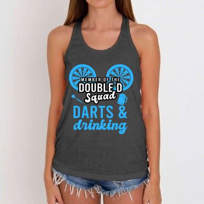 Adult humor for dart player in pub funny dart Women's Knotted Racerback Tank