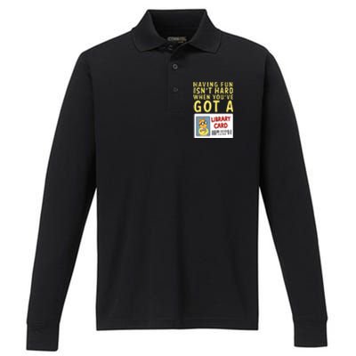 Arthur Having Fun Isnt Hard Gift Performance Long Sleeve Polo