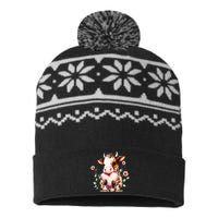 A Heart For Sweet Cow Funny animal USA-Made Snowflake Beanie