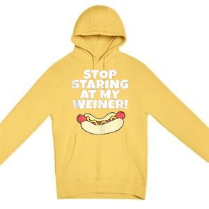 Adult Humor Funny Hot Dog Premium Pullover Hoodie