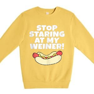 Adult Humor Funny Hot Dog Premium Crewneck Sweatshirt