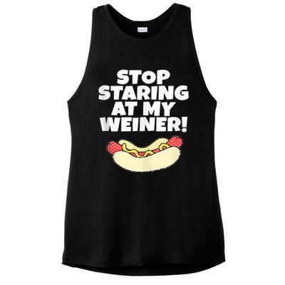 Adult Humor Funny Hot Dog Ladies PosiCharge Tri-Blend Wicking Tank