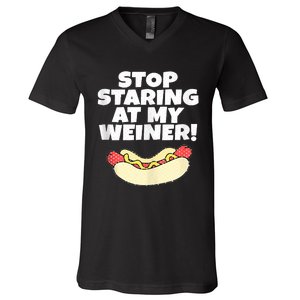 Adult Humor Funny Hot Dog V-Neck T-Shirt