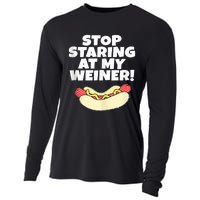 Adult Humor Funny Hot Dog Cooling Performance Long Sleeve Crew