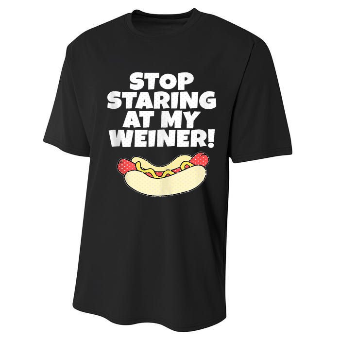 Adult Humor Funny Hot Dog Performance Sprint T-Shirt