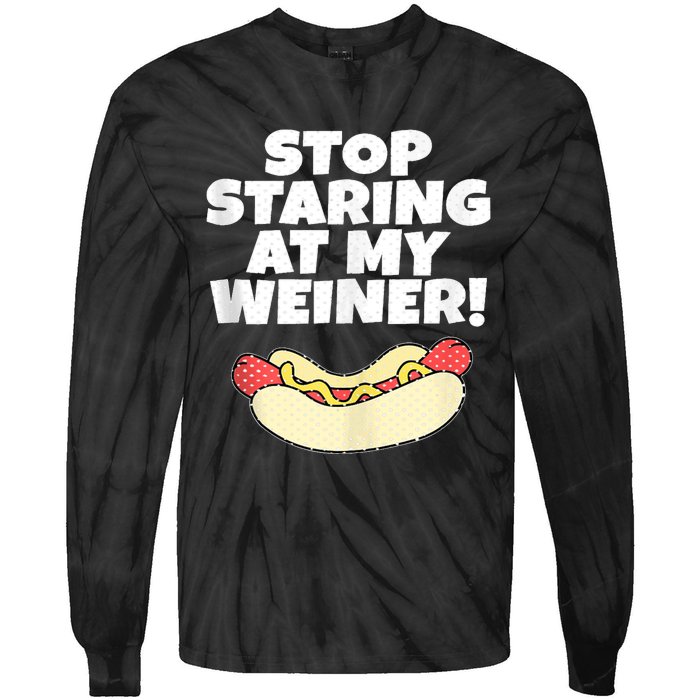 Adult Humor Funny Hot Dog Tie-Dye Long Sleeve Shirt