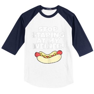 Adult Humor Funny Hot Dog Baseball Sleeve Shirt