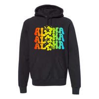 Aloha Hawaiian Flower Hawaii Vacation Premium Hoodie