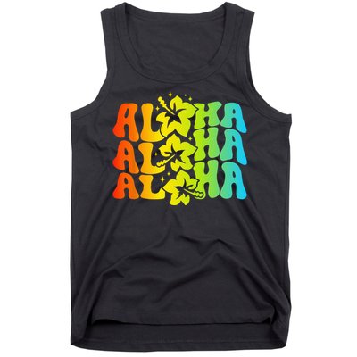 Aloha Hawaiian Flower Hawaii Vacation Tank Top