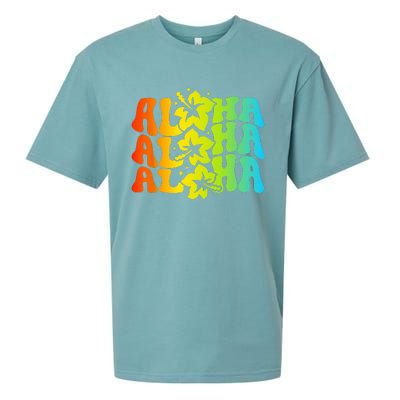 Aloha Hawaiian Flower Hawaii Vacation Sueded Cloud Jersey T-Shirt