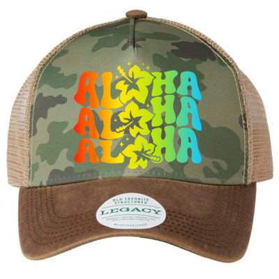 Aloha Hawaiian Flower Hawaii Vacation Legacy Tie Dye Trucker Hat