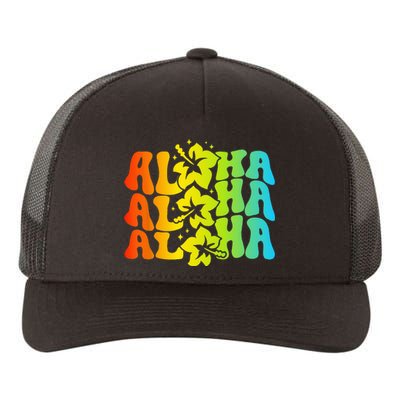 Aloha Hawaiian Flower Hawaii Vacation Yupoong Adult 5-Panel Trucker Hat