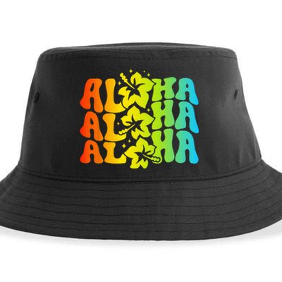 Aloha Hawaiian Flower Hawaii Vacation Sustainable Bucket Hat