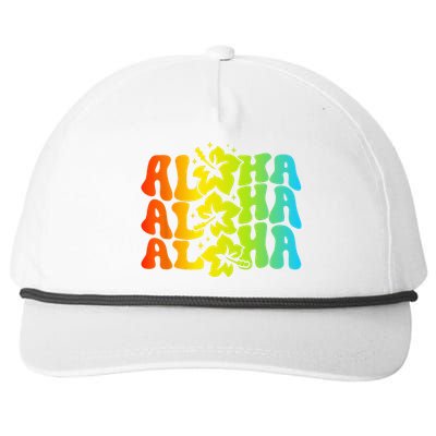 Aloha Hawaiian Flower Hawaii Vacation Snapback Five-Panel Rope Hat