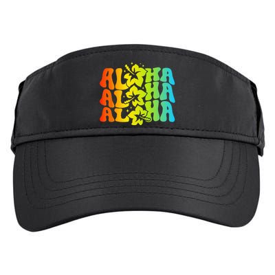 Aloha Hawaiian Flower Hawaii Vacation Adult Drive Performance Visor