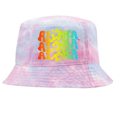 Aloha Hawaiian Flower Hawaii Vacation Tie-Dyed Bucket Hat