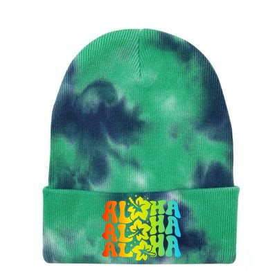 Aloha Hawaiian Flower Hawaii Vacation Tie Dye 12in Knit Beanie