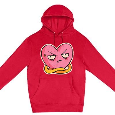 Angry Heart Funny Premium Pullover Hoodie