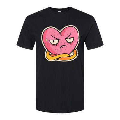 Angry Heart Funny Softstyle® CVC T-Shirt