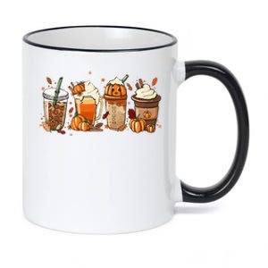 Autumn Harvest Festive Pumpkin Spice Latte Mug for Halloween 11oz Black Color Changing Mug