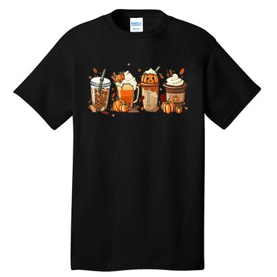 Autumn Harvest Festive Pumpkin Spice Latte Mug for Halloween Tall T-Shirt