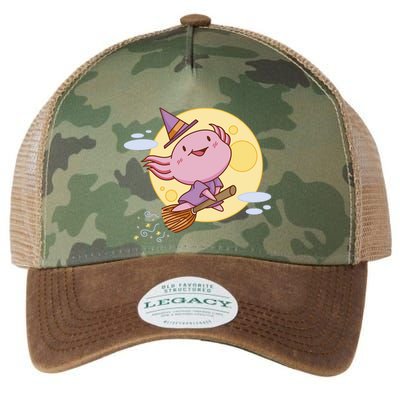 Axolotl Halloween Flying Witch Legacy Tie Dye Trucker Hat