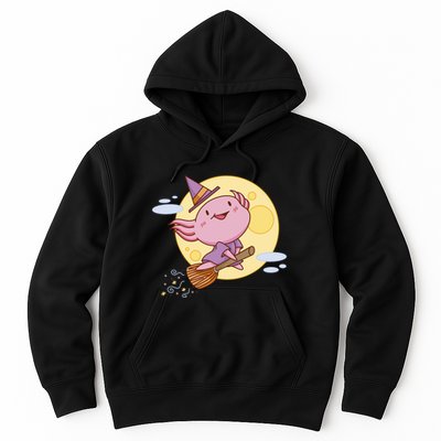 Axolotl Halloween Flying Witch Hoodie